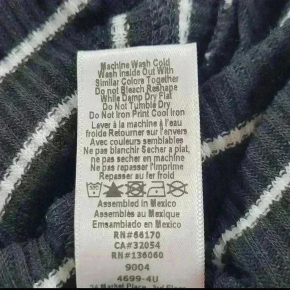 Project Social T Urban Outfitters Black White Striped Cap Sleeve Wrap Top Size S - Picture 9 of 11